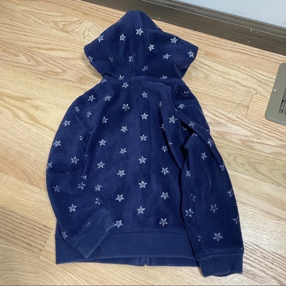 Baby Gap Fleece Star Print Outfit Sweatshirt 3-4 Blue Girls 3T 4T